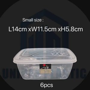 6PCS /SET  Rectangular Food Keeper (S M L XL sold per piece)(PLASTIC SUPPLIER)