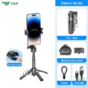 JF Selfie Stick Mini Extendable Phone Grip Tripod With Bluetooth Remote Shooting Vlog Video