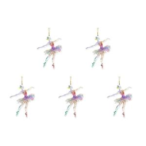 5pcs Ballet Girl Hangings 2D Decorative Wall Ornament for Dance Studios Acrylic Pendants Christmas Tree Decoration