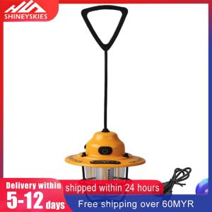 LED Outdoor Campsite Lamp USB Charging Retro Decorative Light 1200mAh Camping Hanging Lamp for Camping Hiking Fishing