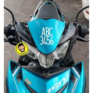 MY13 Y15 / Y16 V1 V2 Custom Sticker  Nombor Plat / Nama  Simple & Premium Look