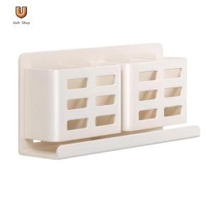 Aluminum Toothbrush Holder Wear Resist Multifunctional Bathroom Shelves Large Capacity Washbasin Storage Tube Comb Brush Hair Dryer Organizer [Ueb Shop]