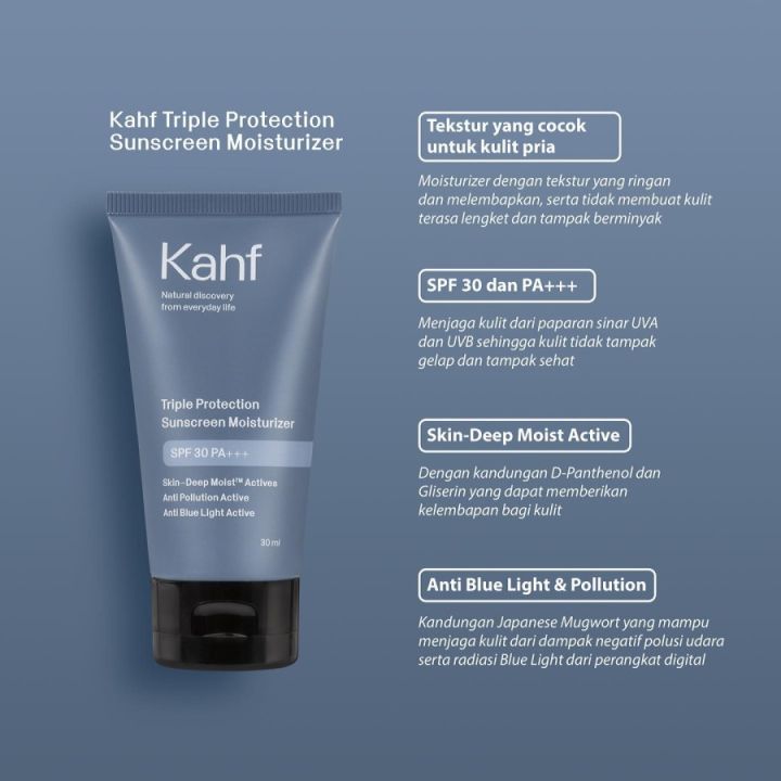 KAHF face wash TRIPLE PROTECTION SUNSCREEN MOISTURIZER sabun cuci muka