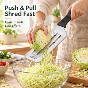 Stainless Steel Multi-Purpose Vegetable Slicer Double Edge Cabbage Shredder Manual Kitchen Cutting Tool