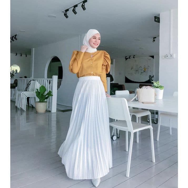 Pleated Skirt And Long Skirt Muslimah Fashion Skirt Women Muslimah