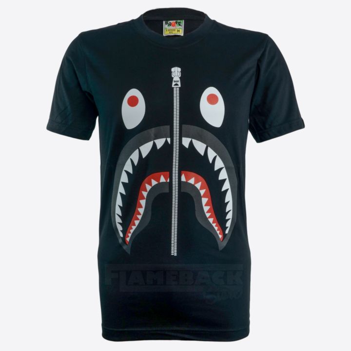 Flameback Store A BATHING APE Shark t-shirt PREMIUM Kaos BAPE