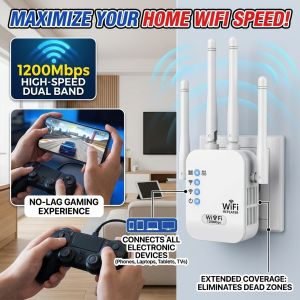 Bedroom Signal Booster Wireless Extender Through Wall Repeater Wifi Signal Amplifier WiFi Signal Booster Wireless Extender