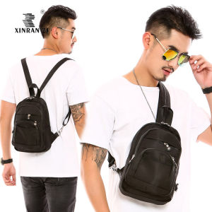 XINRAN zJ multi-pocket casual mens small backpack travel waterproof carry small backpack fashion sports mens small bag 604-B