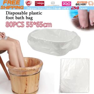 【Local Warehouse】80pcs Disposable Foot Tub Liners Pedicure Bag Thickened Bucket Bath Basin Bag For Feet Pedicure Foot Detox SPA Skin Care Tool Disposable Foot Bath Bag Pickle Feet Bucket Bag Foot Tub Liner Bath Basin Bags for Feet Pedicure Spa