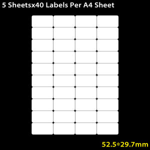 RESIGH FASHION 5 sheets Inkjet Stationery A4 Office School Supplies White Stickers Package Label Self Adhesive Sticky Tag