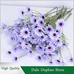 [Dale Dephne] 52cm White Daisy Artificial Flower 5 Heads Silk White Chamomile Flower Bouquet DIY Home Garden Party Wedding Decoration