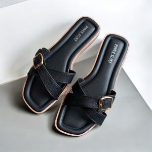 Sandal Jelly Wanita Terbaru/ Sendal Flat Gesper Karet Cewek Kekinian/ Alina 2024-S1 Jelly Import