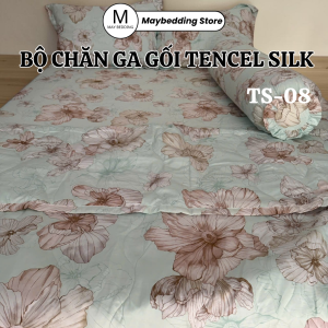 Bộ Ga Giường Tencel Silk Cao Cấp Chống Bám Bẩn Họa Tiết Sọc