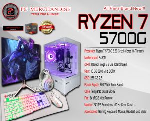 RYZEN 7 5700G GAMING SET [B450M] [16GB DDR4 RAM] [256GB SSD] [1TB HDD] [1 YEAR WARRANTY]