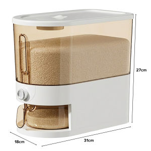 JIJI.SG Faro Rice Storage Box 5kg 10kg Rice Dispenser Grains Container