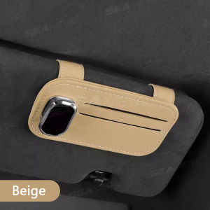 Seadetal Xe kẹp kính râm đồ đựng thẻ Phổ Chống-Xước Tấm Che Nắng Xe Organizer xe di động Đồ Giữ Kính mắt