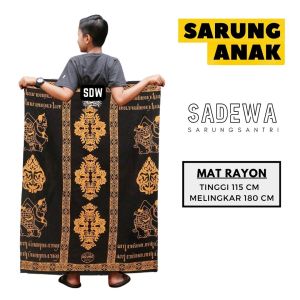 Sarung Batik Mat Rayon Ukuran anak usia SD - SMP By Galeri Tuan ukuran 120 cm 170 cm Batik Printing dengan aneka macam motif