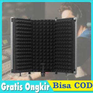 Professional Busa Peredam Suara Vocal Booth Recording Microphone Isolation Shield 3/5 Panel