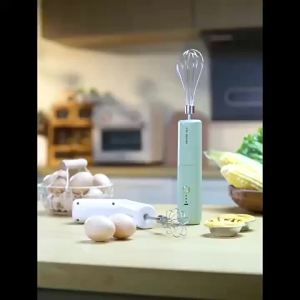 Collapsible Wireless Portable USB Recharging Electric Handheld Mixer Household Cake Cream Beater Send Two Mixing Heads