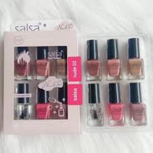 1 ( BOX ) ISI 6 PCS KUTEK Salsa NUDE SERIES Kutex Cat kuku Warna BPOM Cantik NUDE SERIES