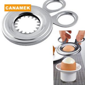 【CANAMEK】 Boiled Egg Cutter Egg Scissor Kitchen Tool Stainless Steel Egg Cutter Boiled Egg Shell Scissor Peeling Tool Kitchen Accessories