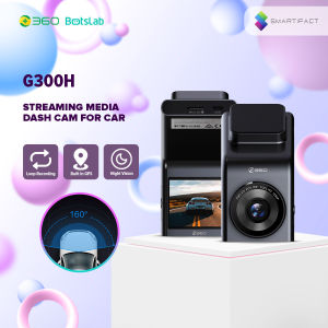 Smartifact by 360 Botslab G300H Streaming Media Dash Cam For Car 1296P HD Video Cam Recorder Clear Night Vision Built-in GPS Google Map 160° Ultra-wide Angle On-Dash Video Car Camera Support Loop Recording Time-lapse Recording Built in GPS
