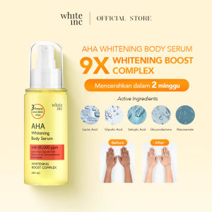WHITEINC AHA Body Serum & Body Lotion to Whitening & Moisturising | Hand Body Serum & Lotion Pencerah Mencerahkan dan Pemutih Tubuh atasi Kulit Belang