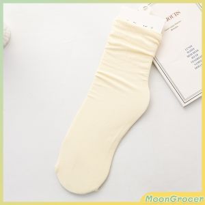 M.G Womens Socks Pure Color Breathable Feet Calf Socks Fashion Medium Tube Socks