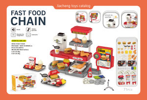 Childrens hamburger shop toy supermarket cash register kitchen play house ice cream girls birthday present