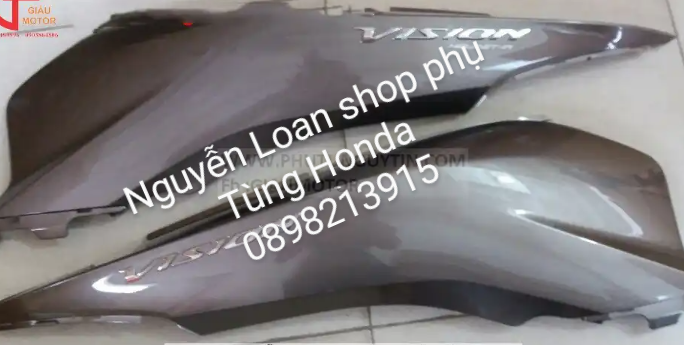 CẶP ỐP SƯỜN CHO XE VISION MÀU XÁM BẠC HÀNG ZIN CHÍNH HÃNG ,CÓ ĐỦ MÀU