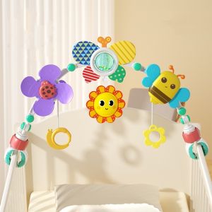 Baby Stroller Arch Toy Crib Toy Pram Foldable HangingMobile Toys for Newborn Toddler Stroller Car Seat Pushchair 0-12Month