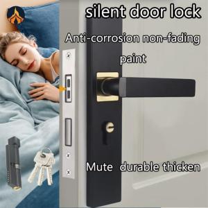 Mute Door Lock Anti-theft Metal Door Security Lock Split Handle Door Knobs Lock with Keys Security Entrance for Bedroom Bathroom [Jocestyle Store]
