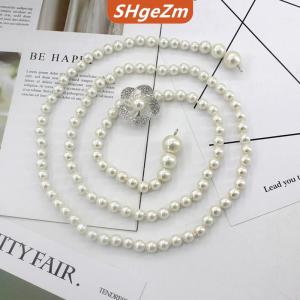 [COD] SHgeZm Ngọt ngào Bowknot DRESS ngọc trai eo chuỗi Rhinestone thắt lưng cho phụ nữ ngọc trai vành đai eo chuỗi vành đai cô gái cô dâu ăn mặc phụ kiện đám cưới