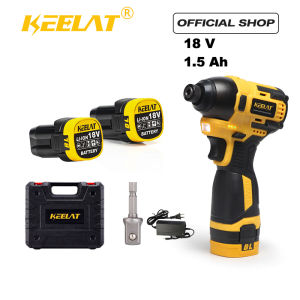 KEELAT KCID01 Brushless Cordless Screwdriver Set Heavy Duty Electric Drill Screw Nut Drivers with LED Light