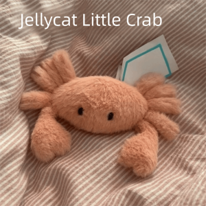 CHICNOOK ตุ๊กตาสัตว์ ของเล่นตุ๊กตาปูจำลอง ชาร์มกระเป๋า น่ารักและมีขน กระเป๋าพวงกุญแจรูปปู สร้างสรรค์ การ์ตูน ตุ๊กตาปูยัดไส้ จี้กระเป๋าเป้