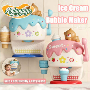 Aoduoyaya Bathing Bath Toys ﻿ Simulation Ice Cream Bubble Maker Water Play Toy  for Toddlers Portable Bathroom Bathing Toy