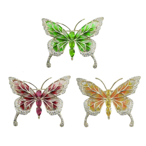 Elegant Butterfly Lapel Pin Sturdy Alloy Base With Stylish Coating Versatile Accessory for Clothing Bags Hats Ornament
