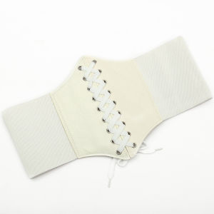 Wechery Accessories Belt Waist Girdle Slimming Belt Tummy Cinchers Fashion PU Leather and Elastic Corset Belts Red