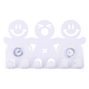 Polocat Giá Để Bàn Chải Đánh Răng Gắn Tường Cốc Hút 5 Vị Trí Bộ Phòng Tắm Hình Nụ Cười Hoạt Hình Dễ Thương