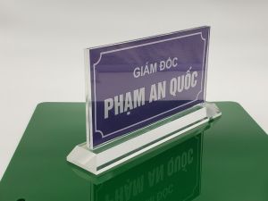 (CHUYÊN SỈ SLL) Biển chức danh mica kích thước 10x20cm trong suốt bảng chức danh để bàn trong suốt 10x20cm