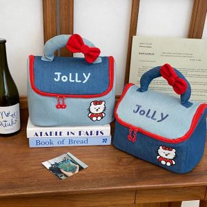 GUAIP House-shaped Cute Cabin Makeup Bag Kawaii Square Toiletry Bag Portable Organizer Case Handheld Cosmetic Case Girls