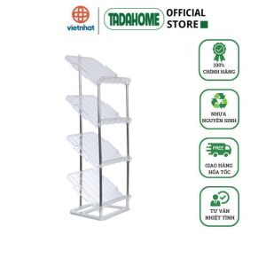 Khay Đựng Giày Dép Inox 4 Tầng 5583-4 Kệ Để Giày Dép Chắc Chắn Tiết Kiệm Không Gian - TADAHOME