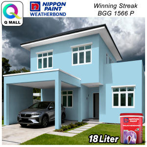 (1565-1597) 18L Nippon Paint Exterior Weatherbond Delightful Greens & Blue Greens