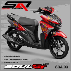 Decal Stiker Custoom Full Body SOUL GT 125 - Dekal Sticker Variasi Motor SOUL GT 125 SDA.03