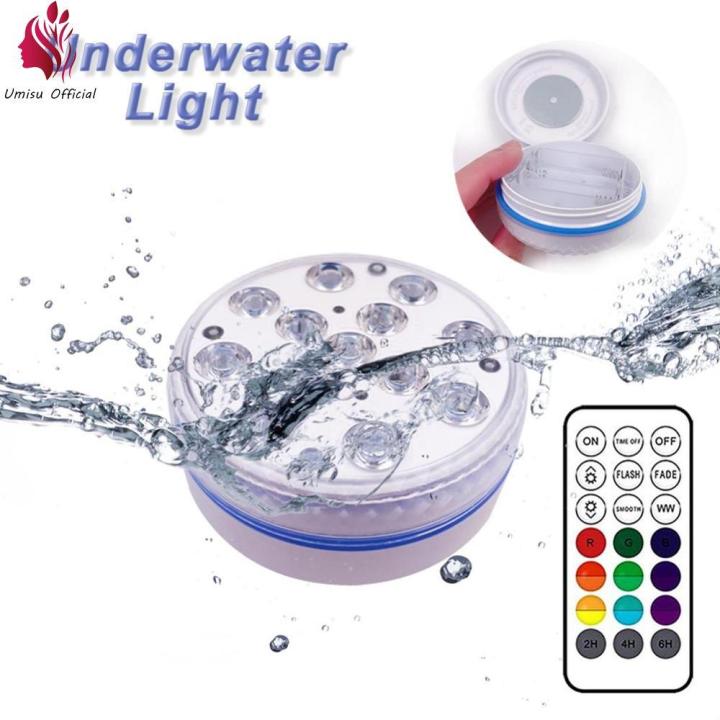 Umisu đèn dưới nước với điều khiển từ xa 13led Đèn hồ bơi IP68 sáng ...