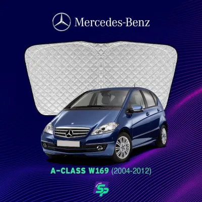 BENZ ม่านกันแดดสั่งตัดตรงรุ่น UVPROTECT กันความร้อน6ชั้น ม่านกันแดดติดรถยนต์ ติดตั้งและถอดง่าย ผ้าม่านบังแดดรถยนต์