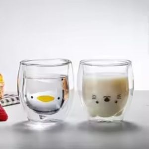 Gelas Cangkir Minuman Berlapis Ganda Dengan Motif Kartun 10AS60