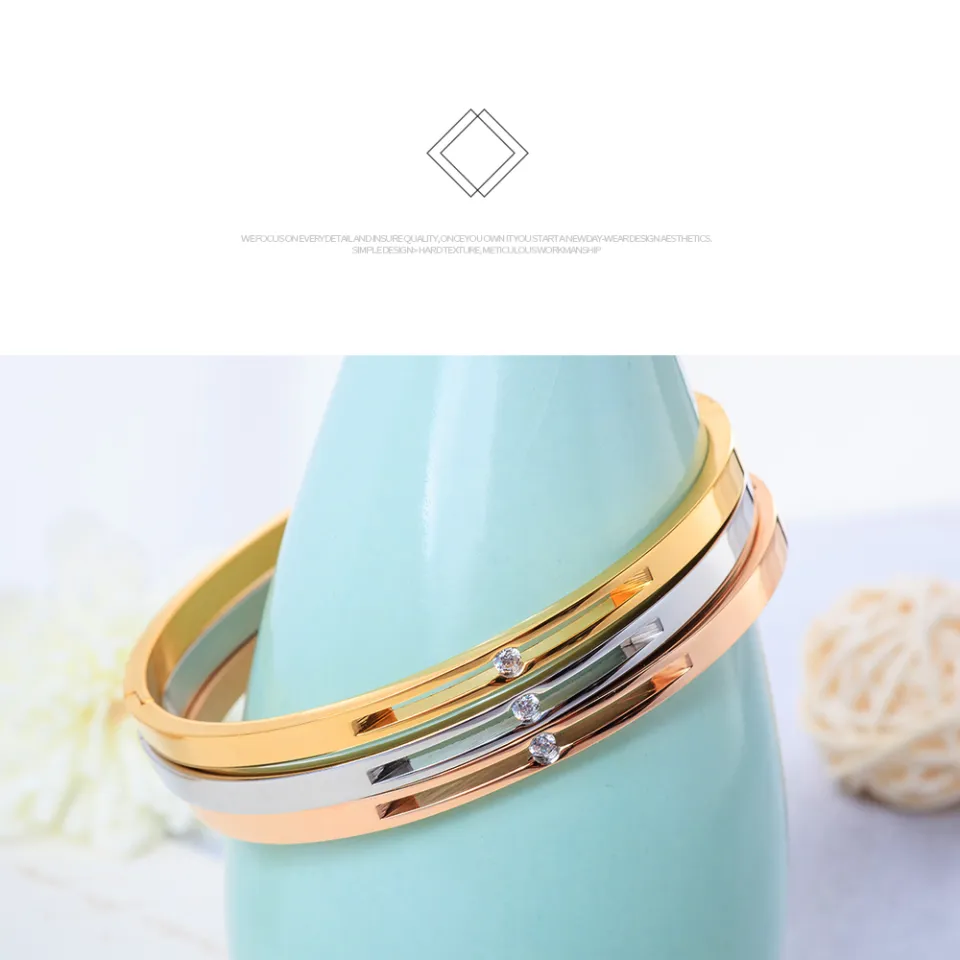 All Rose Gold Color Ti Wrap Titanium Hook Bracelet – jewelhousevi