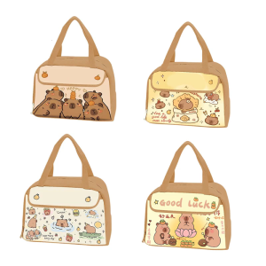 Waterproof Capybara Pattern Lunch Box Thermal Insulation Bag For Outdoor Picnics Easy To Clean Student Lunch Bag