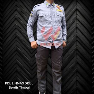 [TERBARU 2025] Setelan Linmas Baru - Set PDL Linmas Abu - Seragam Linmas Model Baru 2025